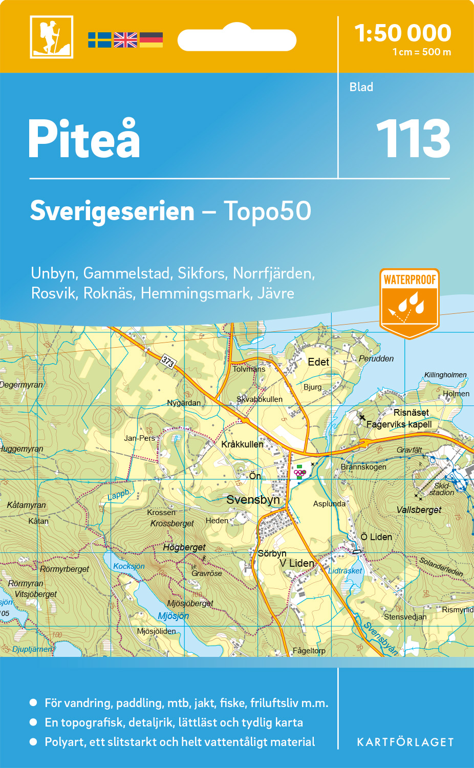 113 Piteå Sverigeserien 1:50 000