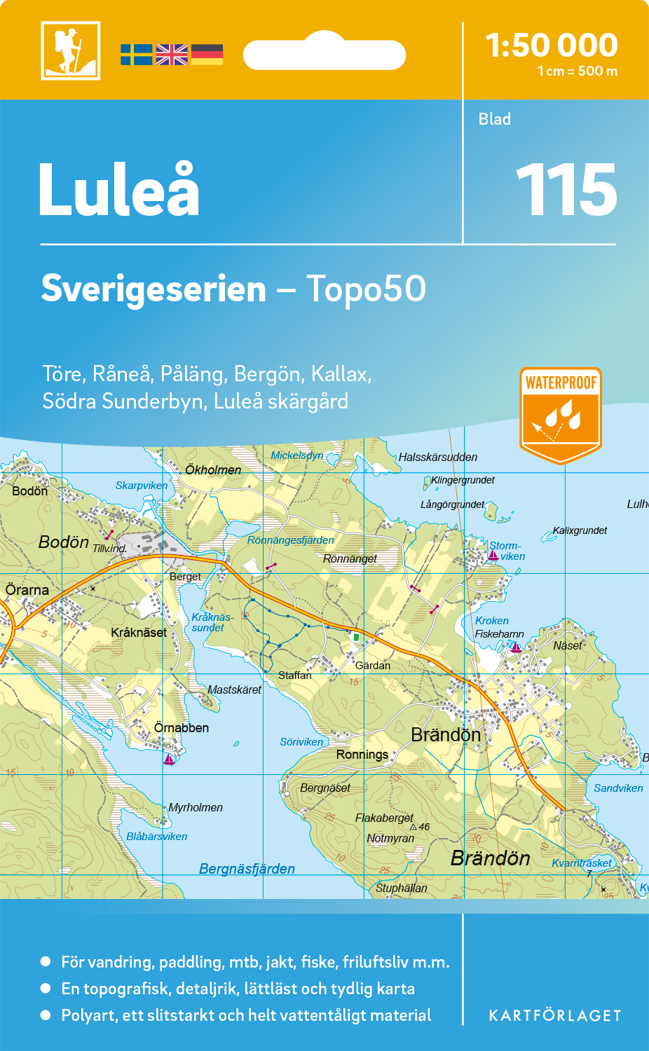 115 Luleå Sverigeserien 1:50 000