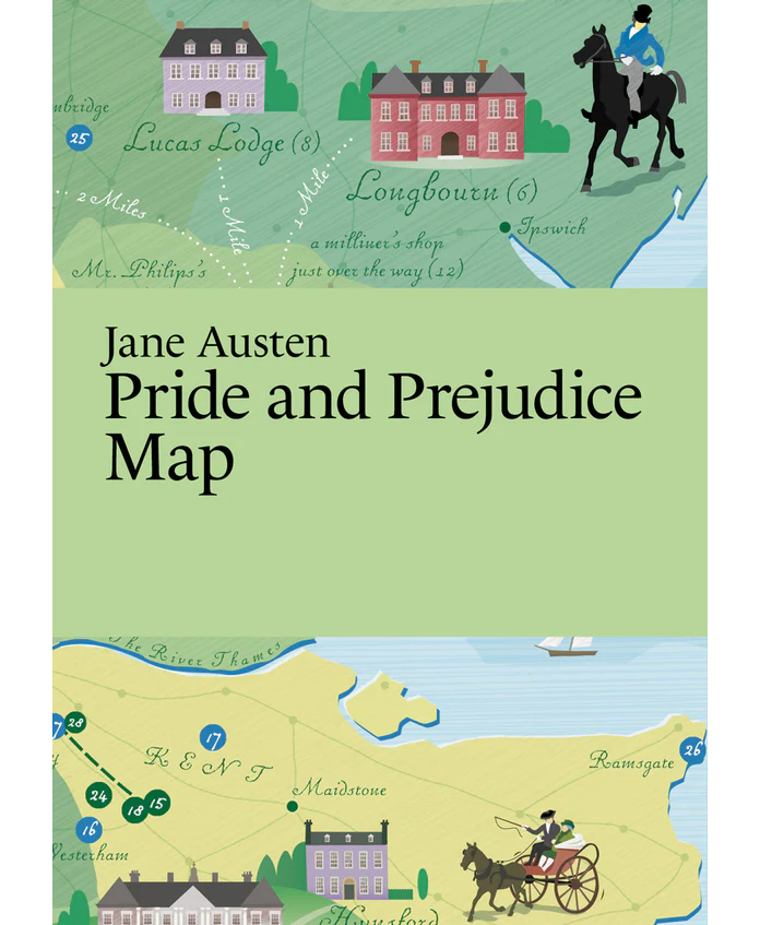 Pride and Prejudice Map - Literary Map