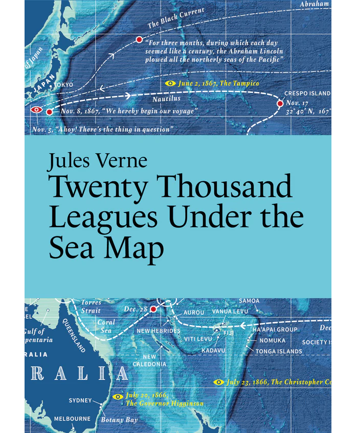 Twenty Thousand Leagues Under the Sea Map - Literary Map