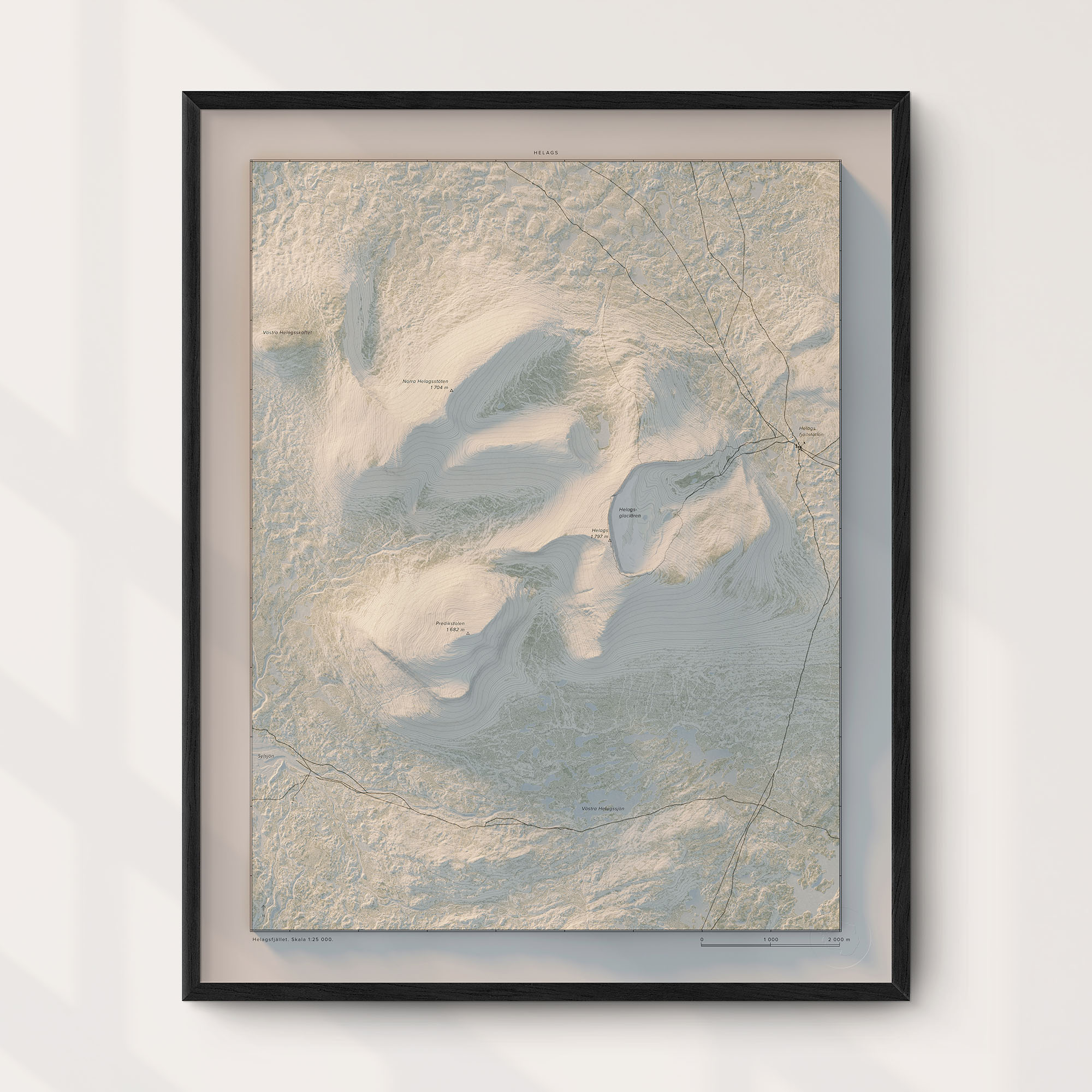 Helags fjäll 40x50cm Mapbits