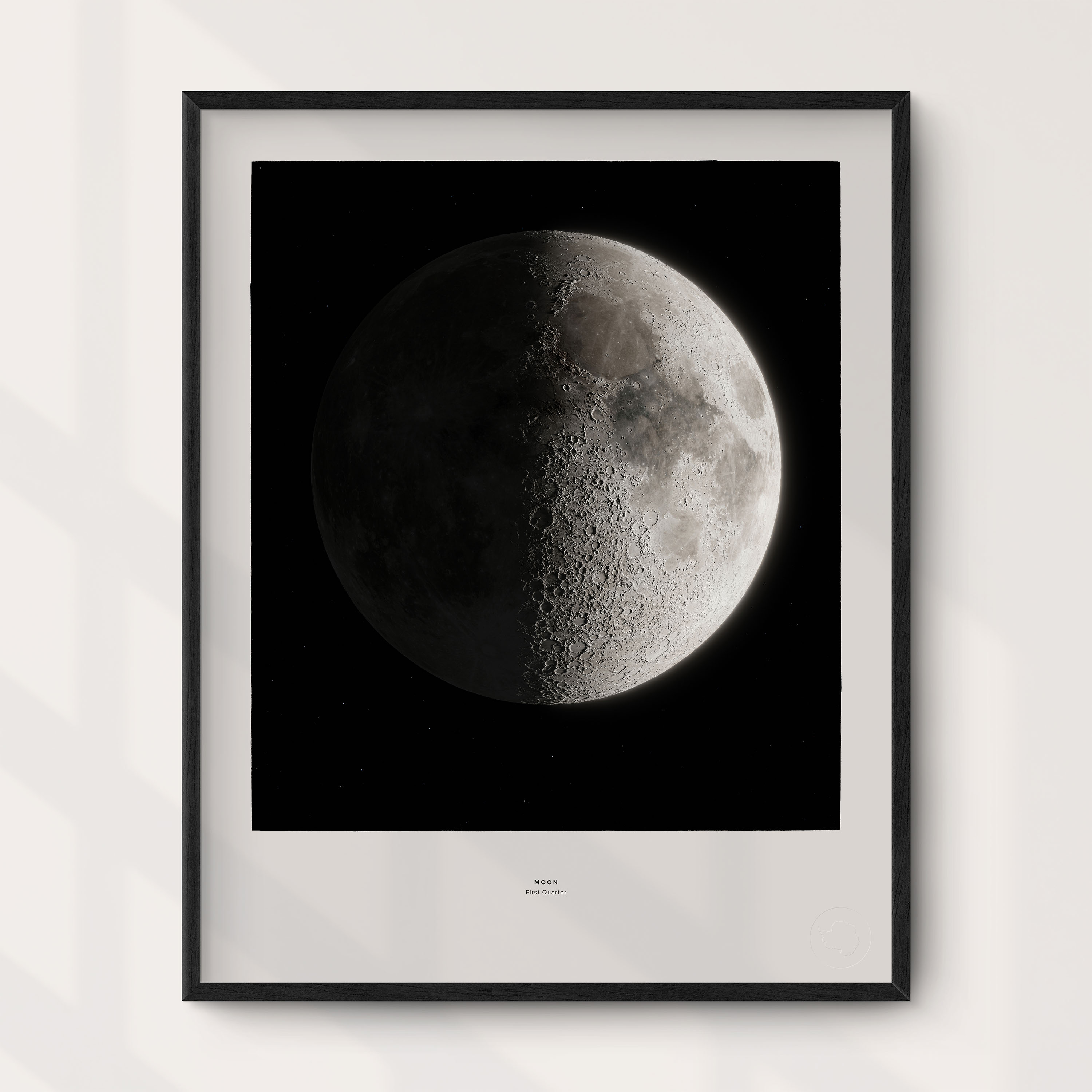 Månen - Tilltagande halvmåne väggkarta Mapbits