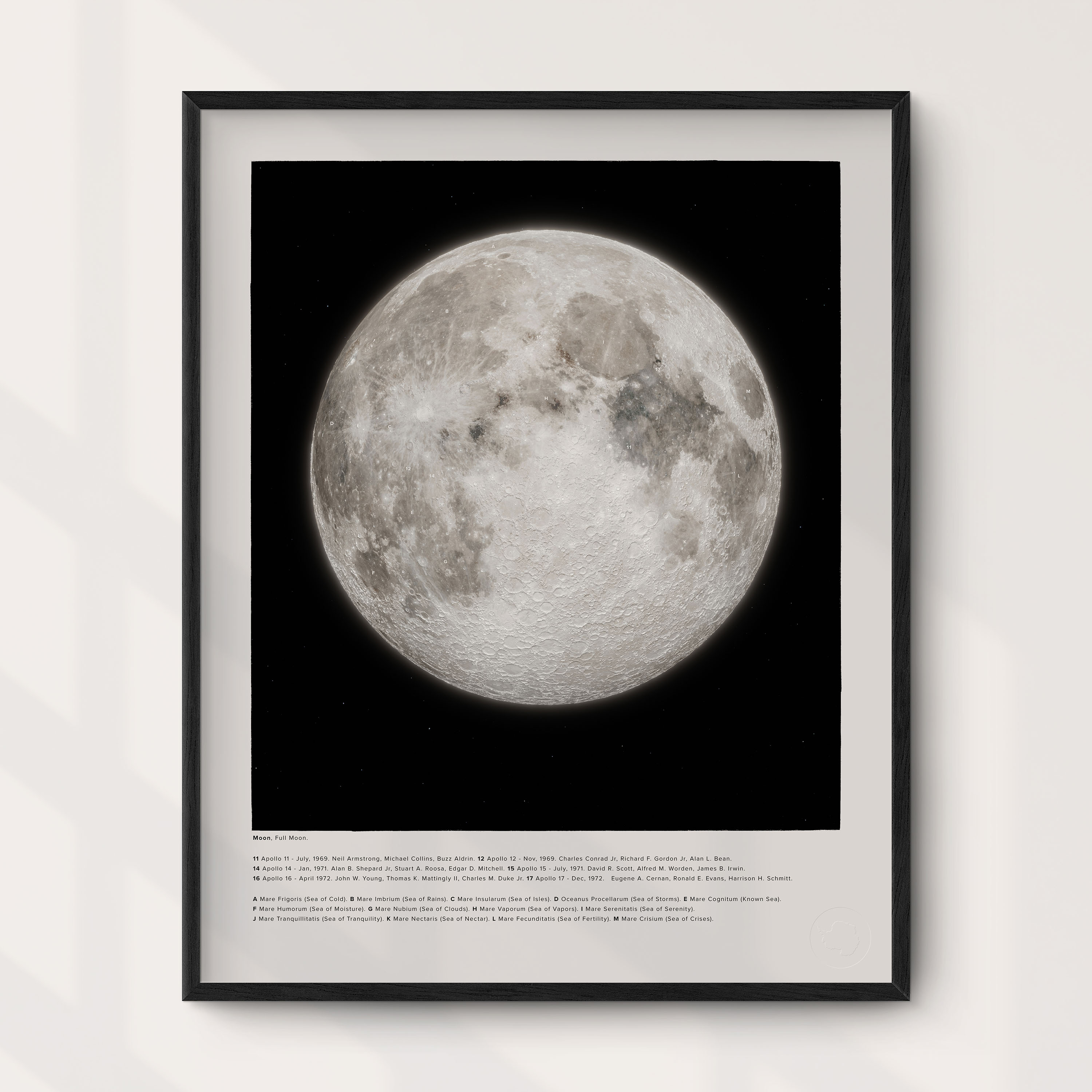 Månen - Apolloprogrammet väggkarta Mapbits