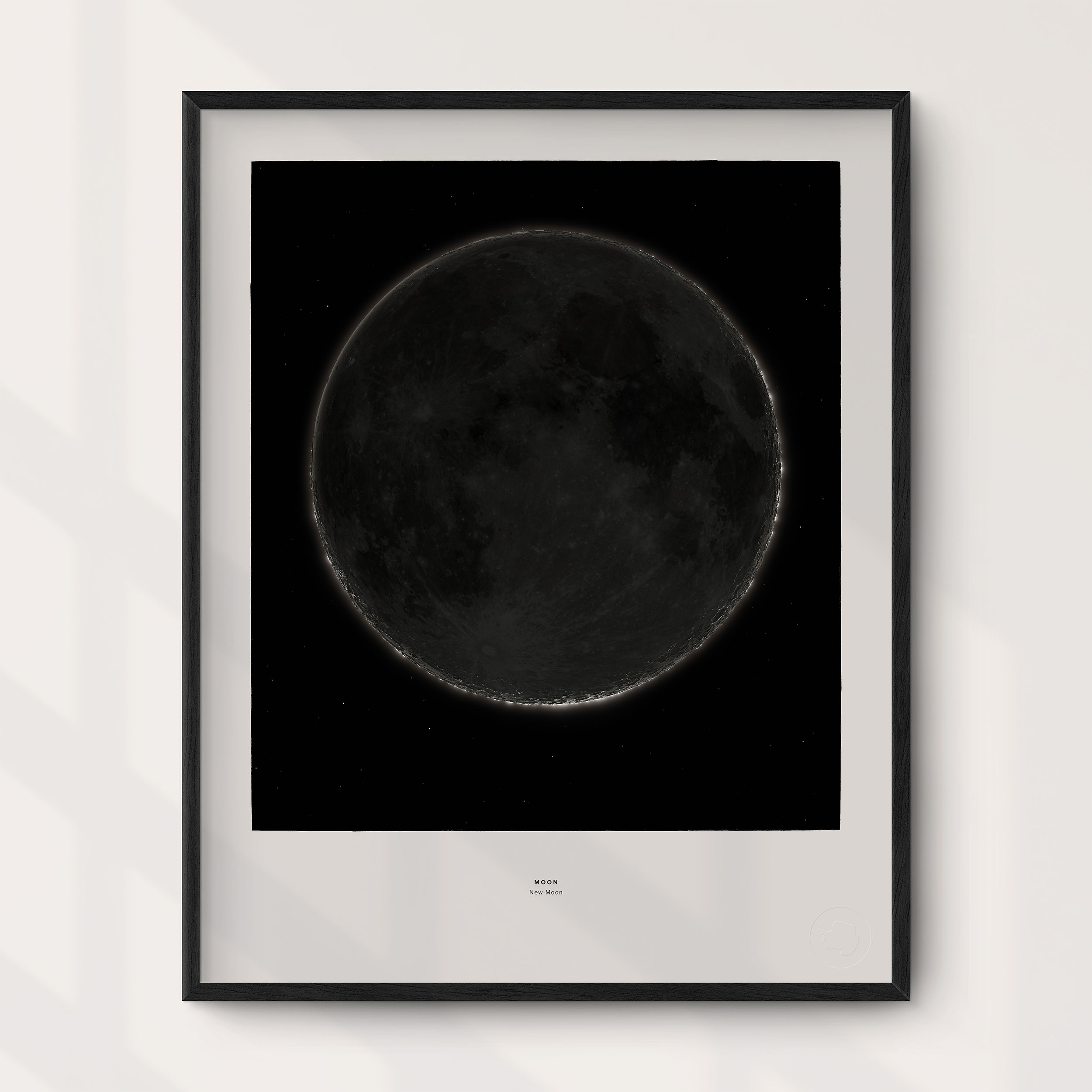 Månen - Nymåne väggkarta Mapbits