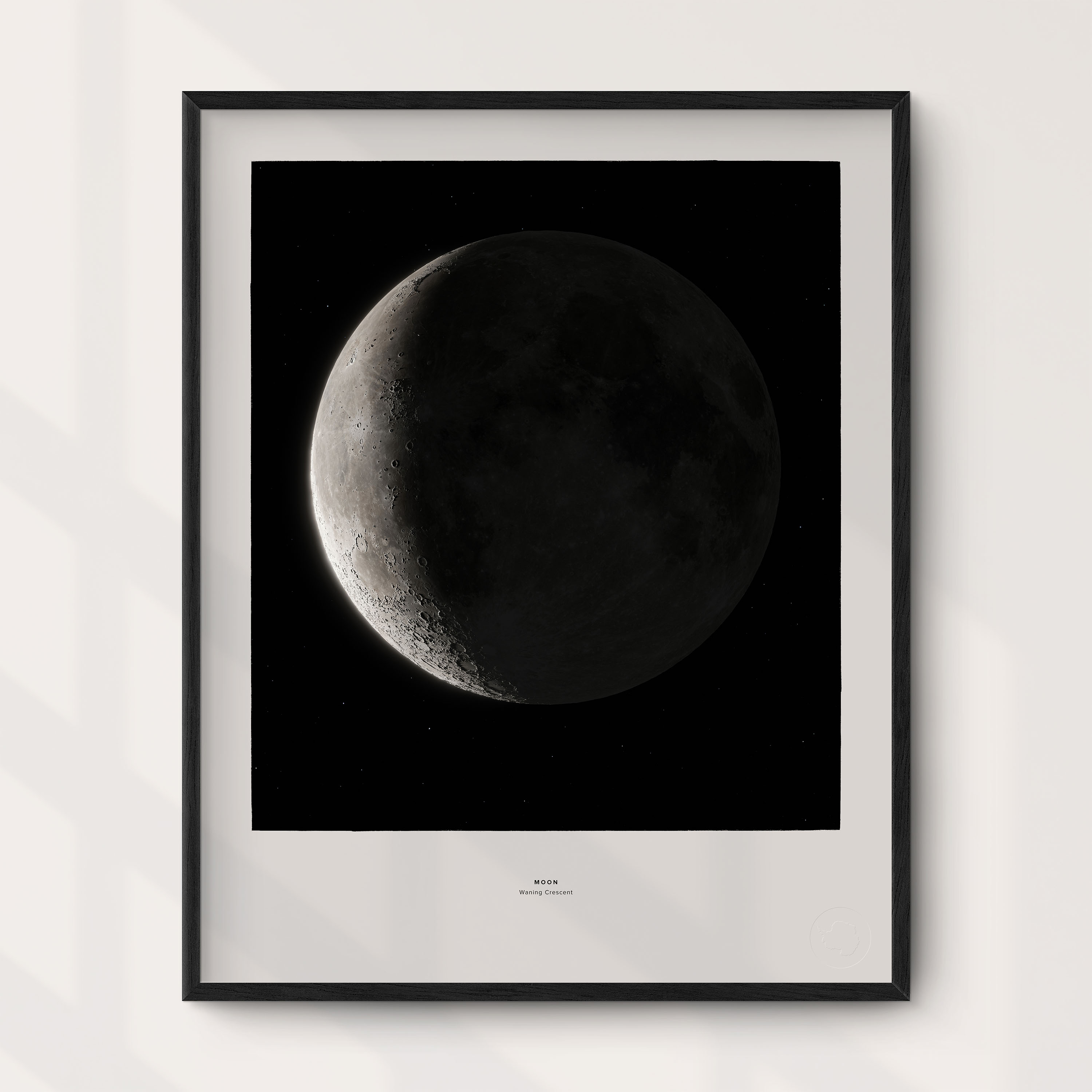 Månen - Avtagande månskära väggkarta Mapbits