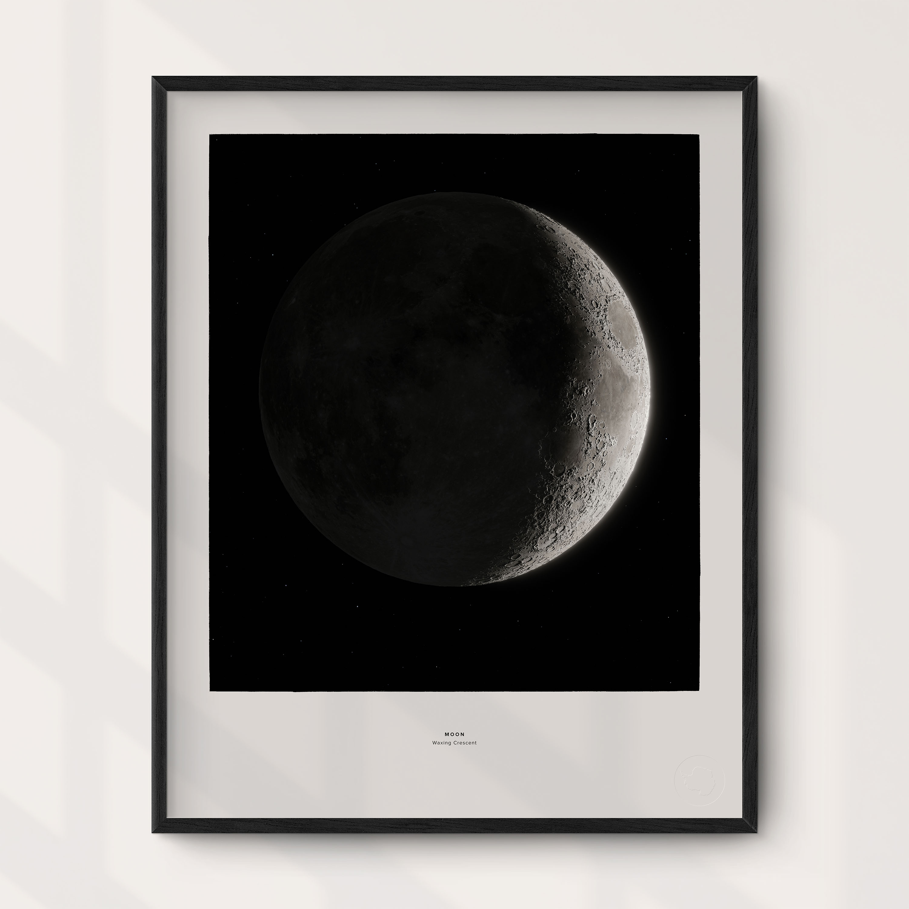 Månen - Tilltagande månskära väggkarta Mapbits