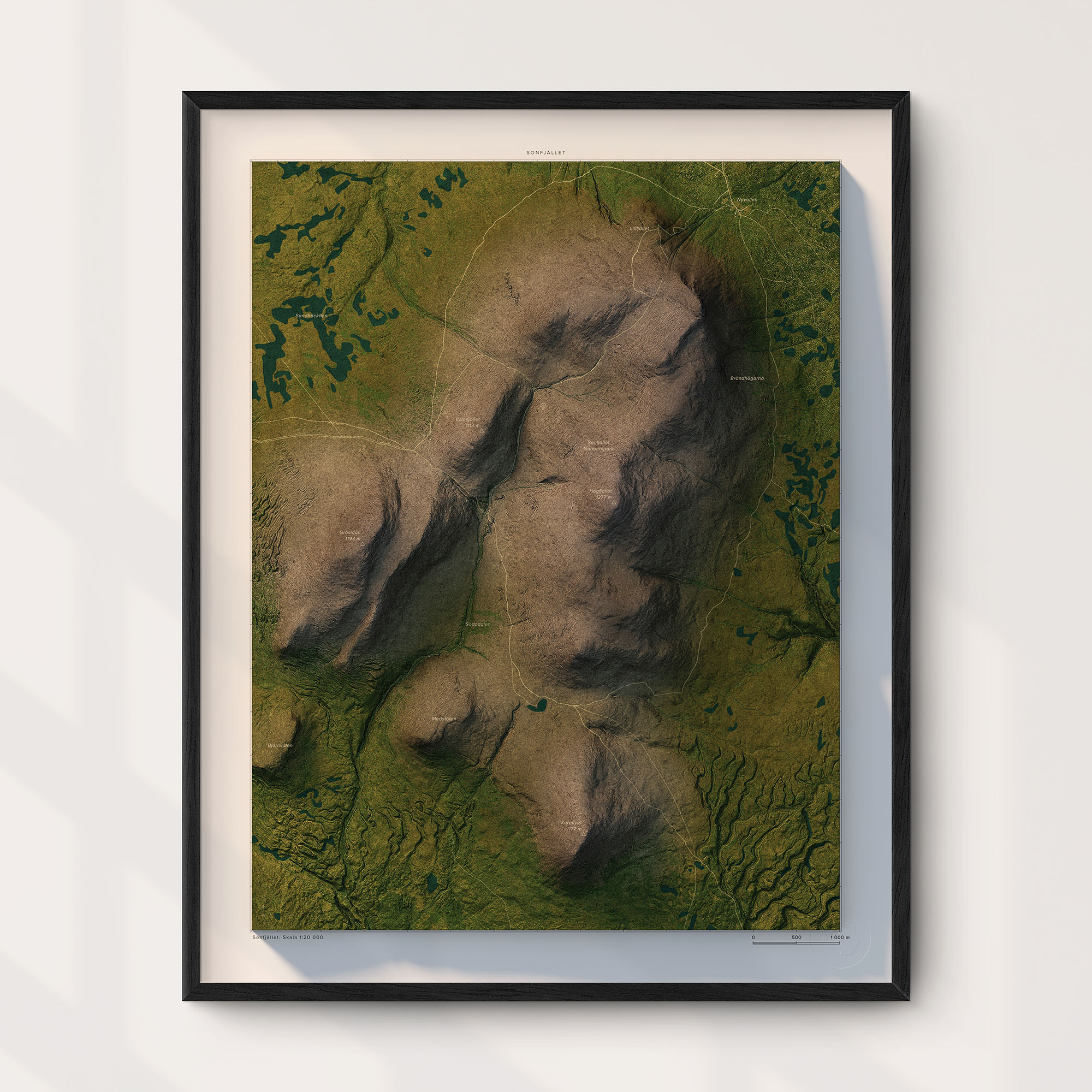 Sonfjället natur 40x50cm Mapbits