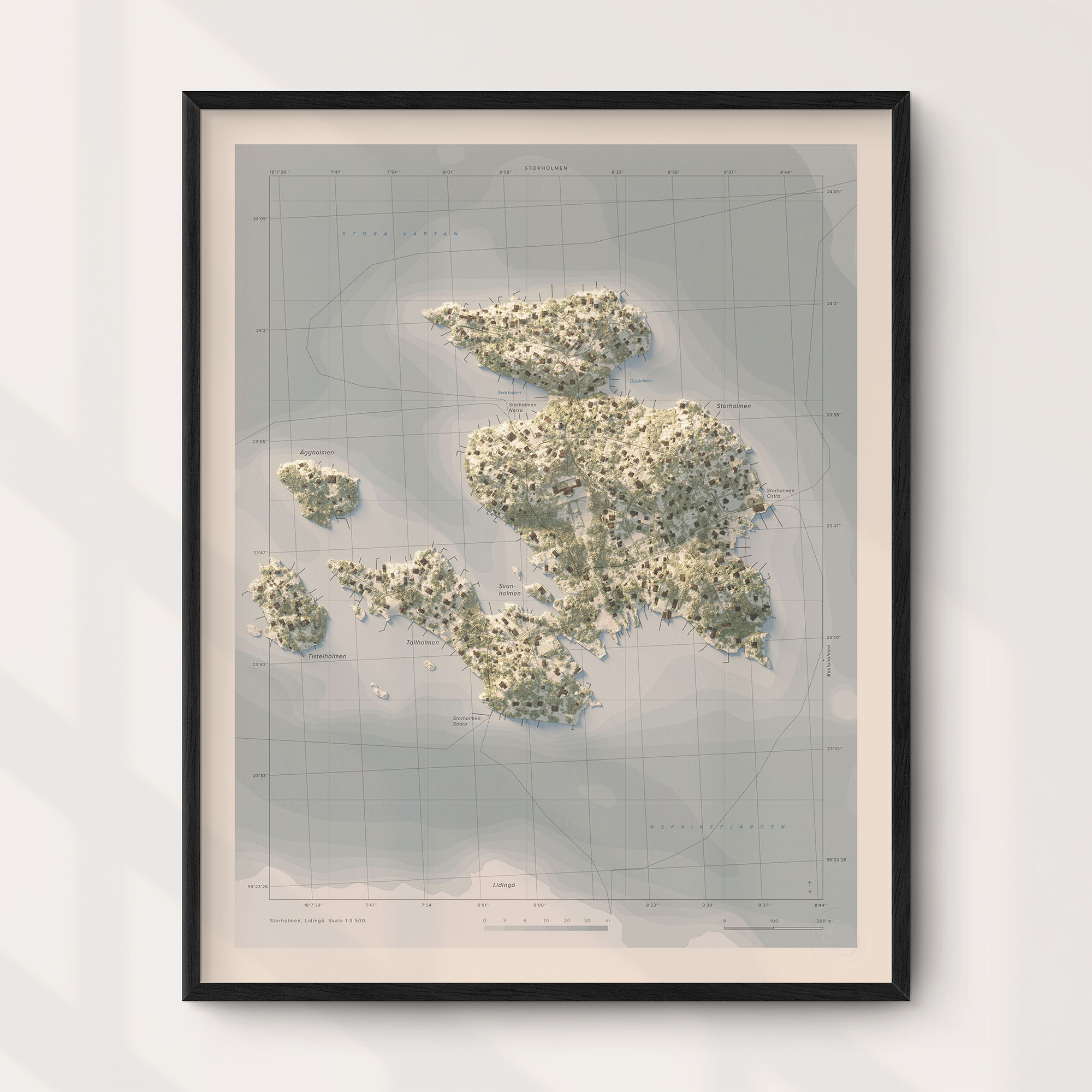 Storholmen 40x50cm Mapbits