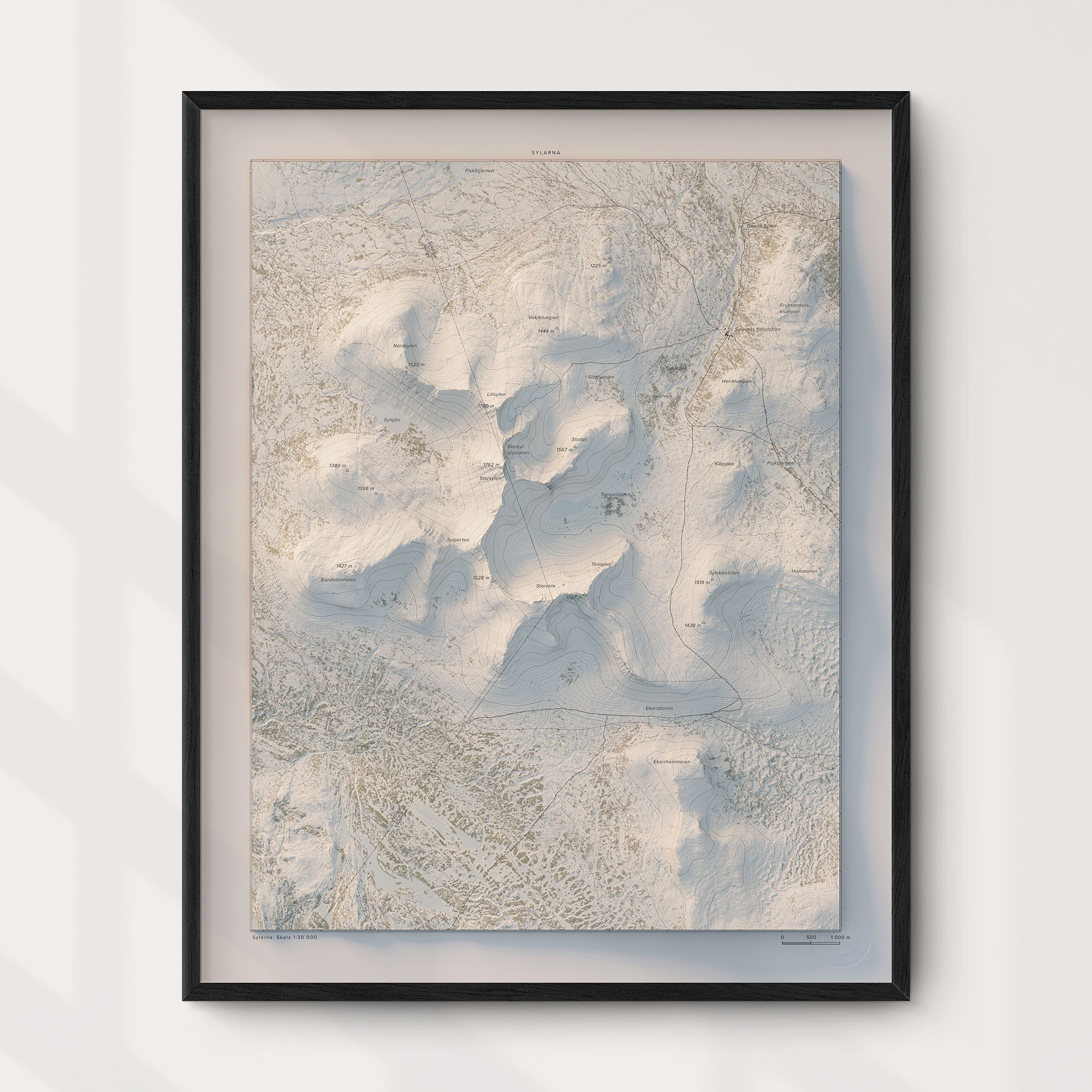 Sylarna fjäll 40x50cm Mapbits