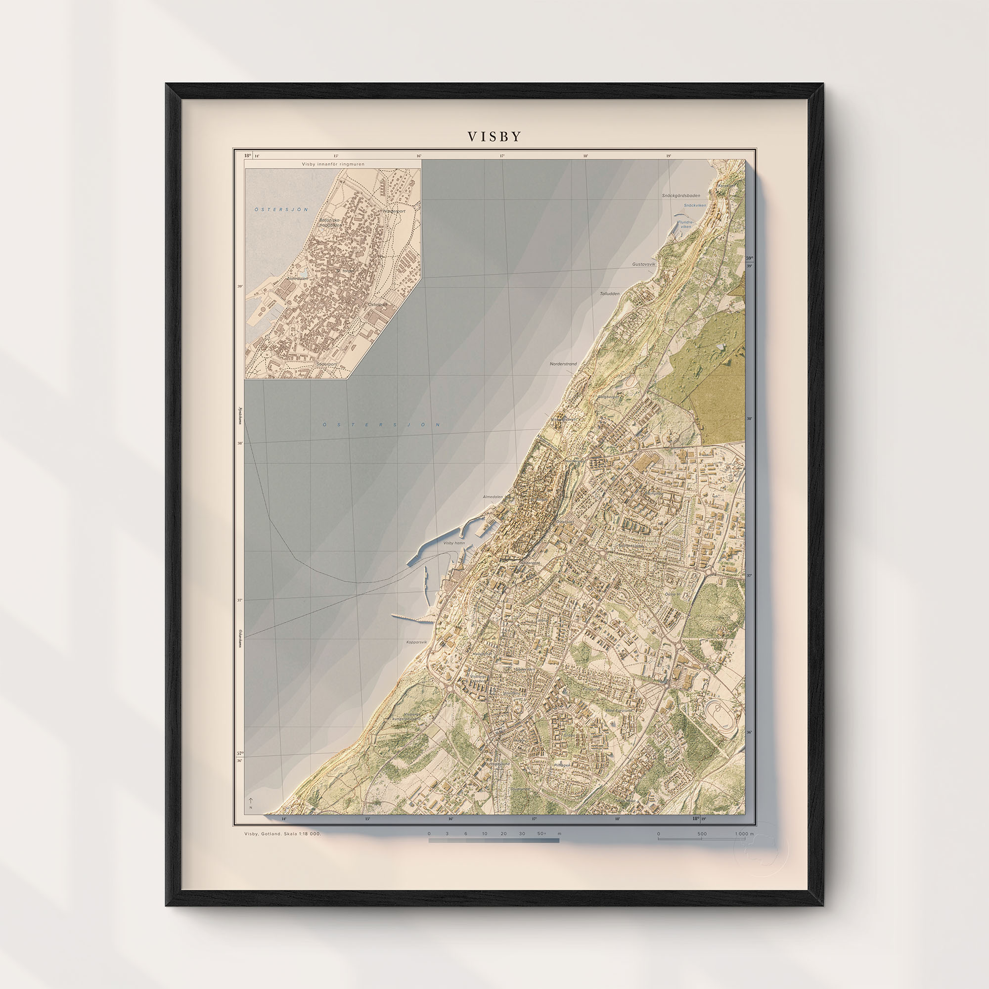 Visby 40x50cm Mapbits