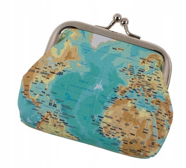 Portmonä Retro World Map