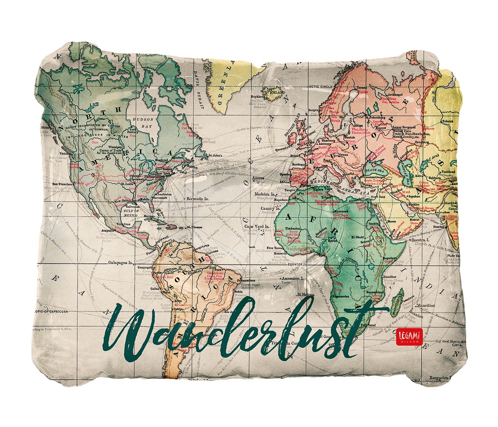 Uppblåsbar kudde Map Travel