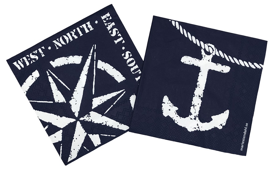 Servetter Ankare Kompassros