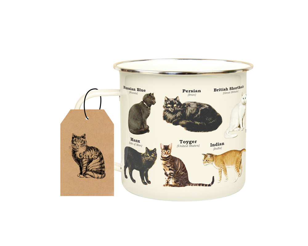 Emaljmugg Katter