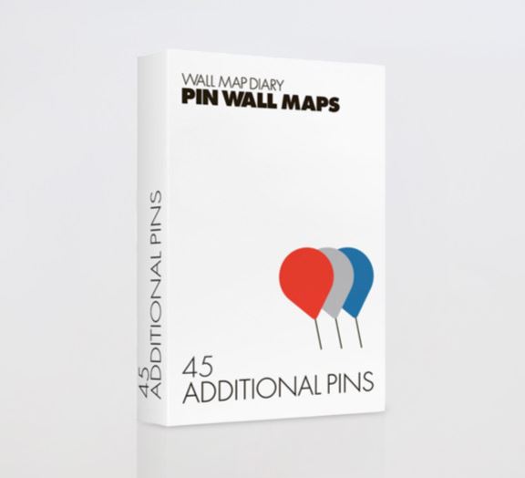 Kartnålar Pin World Röd/Blå/Grå