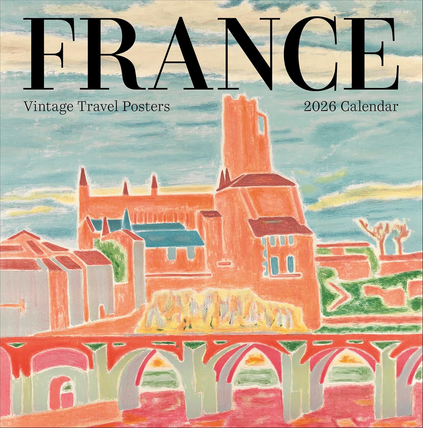 France Vintage Travel Posters 2026 Wall Calender