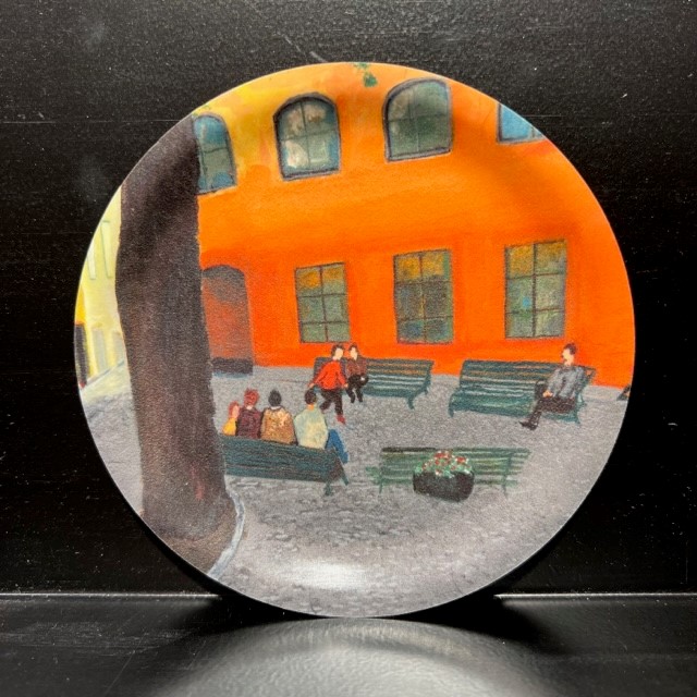 Glasunderlägg Brända Tomten 11cm diam