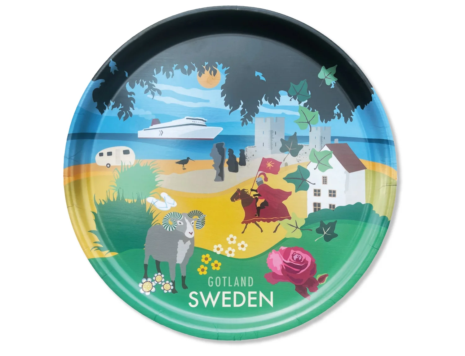 Gotland Bricka Rund 35cm diam