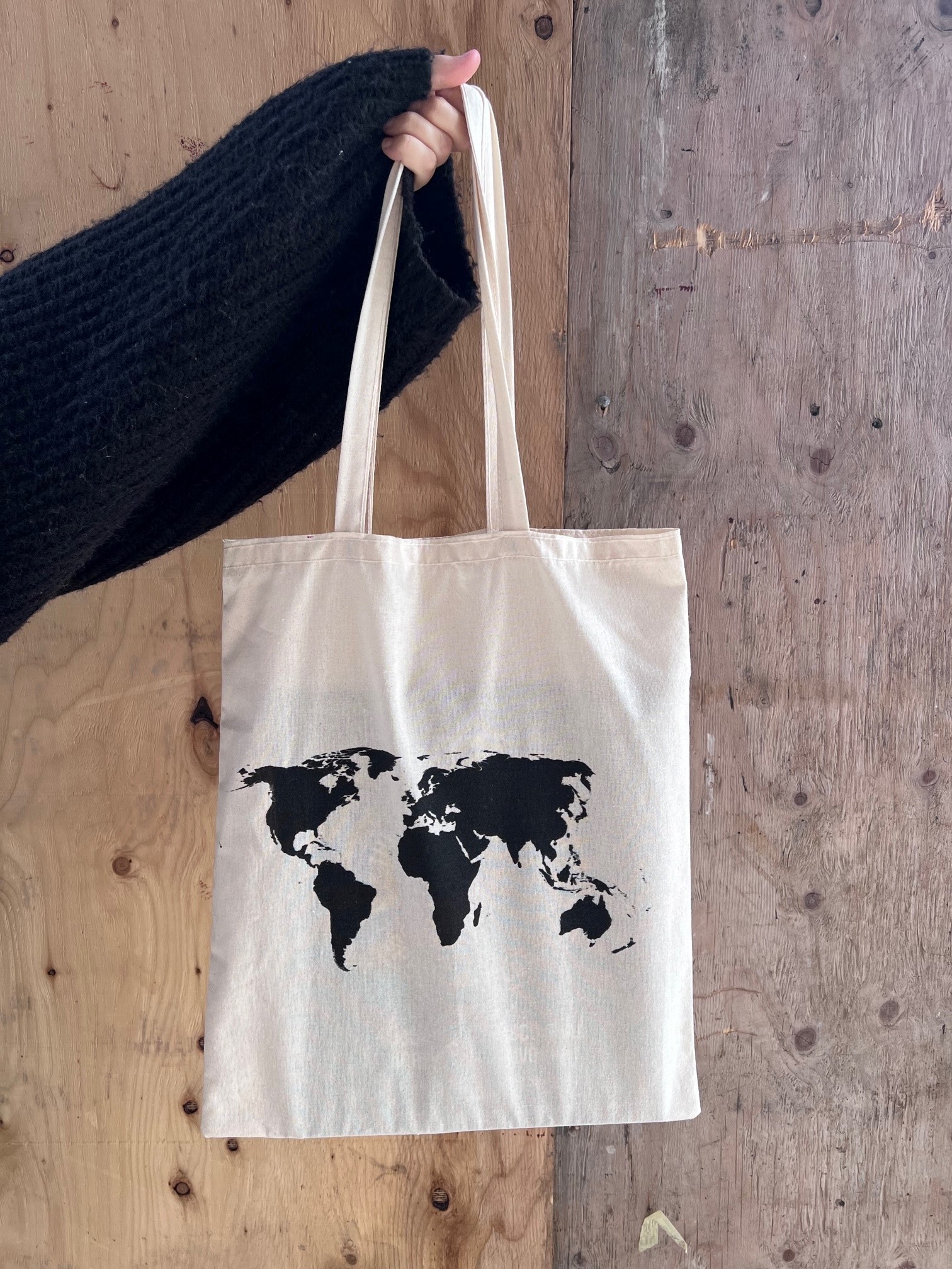 Tygpåse Världskarta