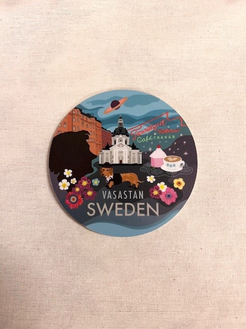 Vasastan Glasunderlägg 9cm diam