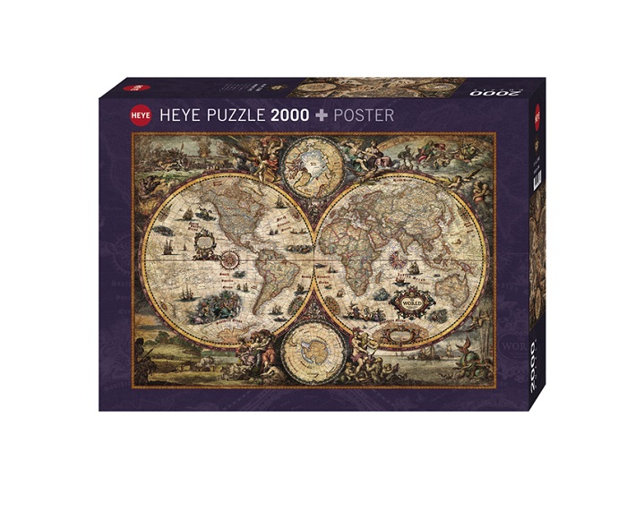 Pussel 2000 bitar Vintage World Map