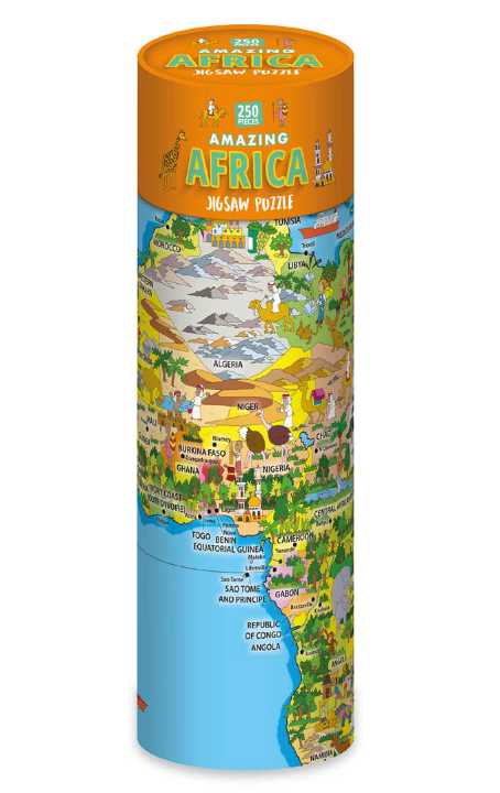 Amazing Africa Map Puzzle in a tube 250 bitar
