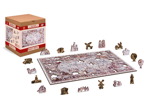 The Age of Exploration Map Puzzle Wood