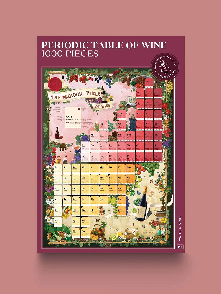 Wine Puzzle Periodic Table of Wine 1000 bitar