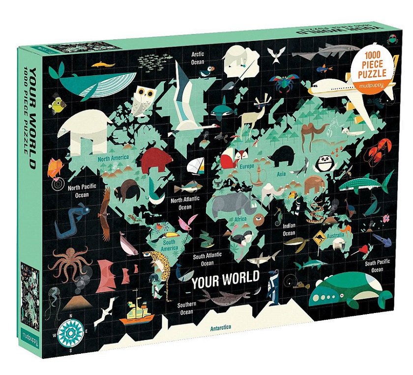 Map of the World Family Puzzle 1000 pc