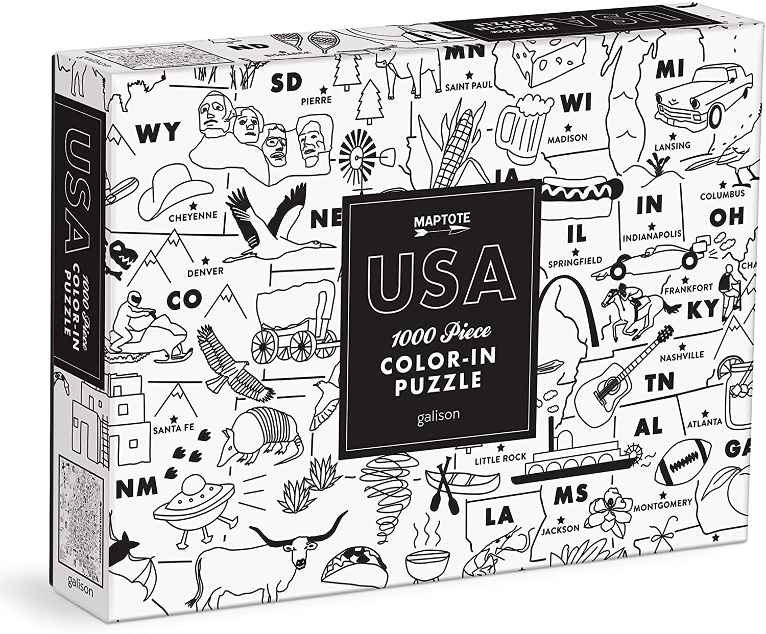 USA colour-in Pussel 1000 bitar