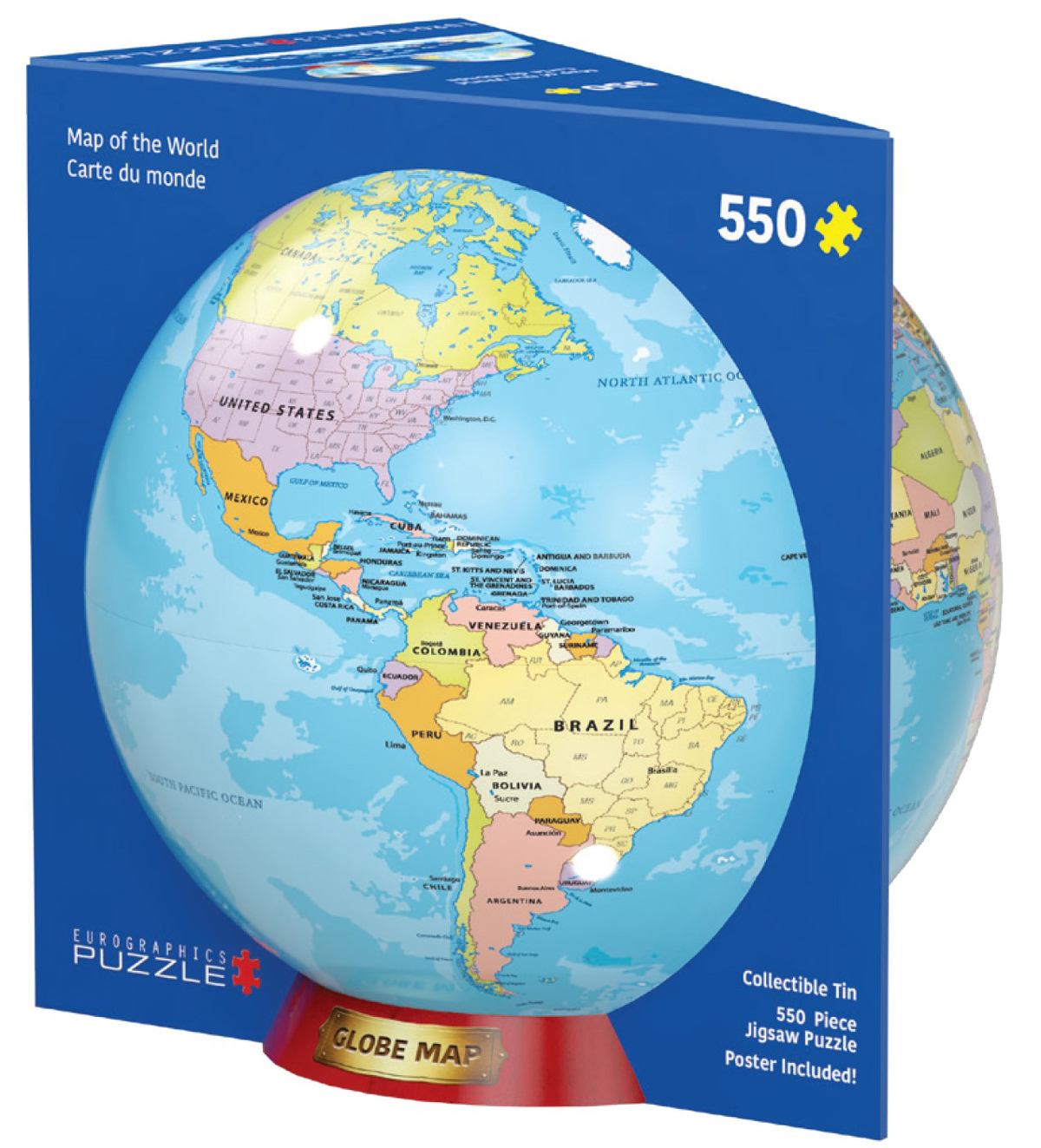 Map of the World Tin Pussel 550 bitar