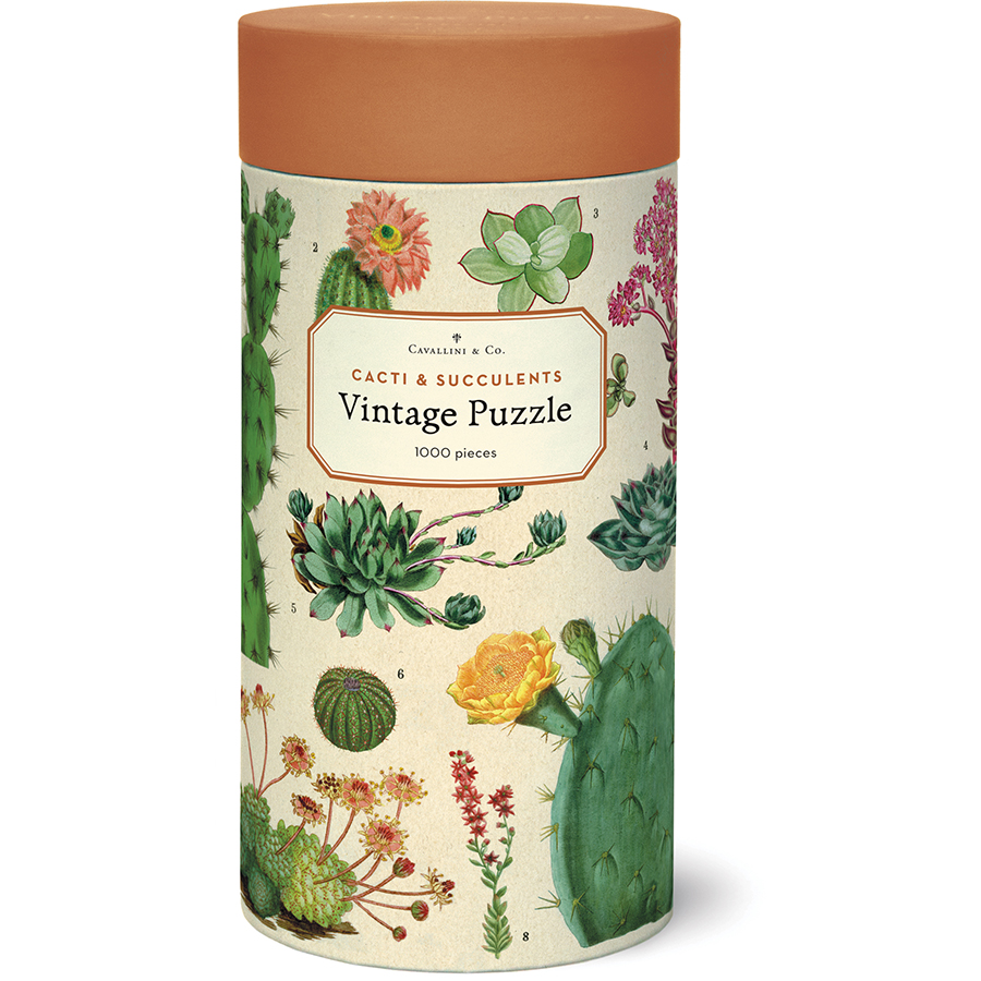 Cacti &amp; Succulents Vintage Pussel 1000 bitar