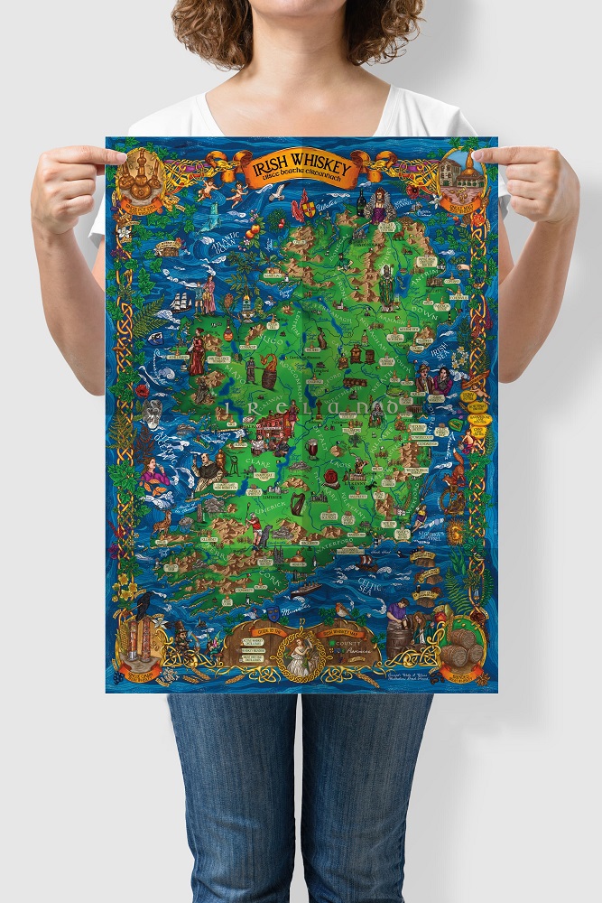 Alternativ bild 1 för Water and Wines - Whiskey Pussel - Irland 1000 bitar Grön