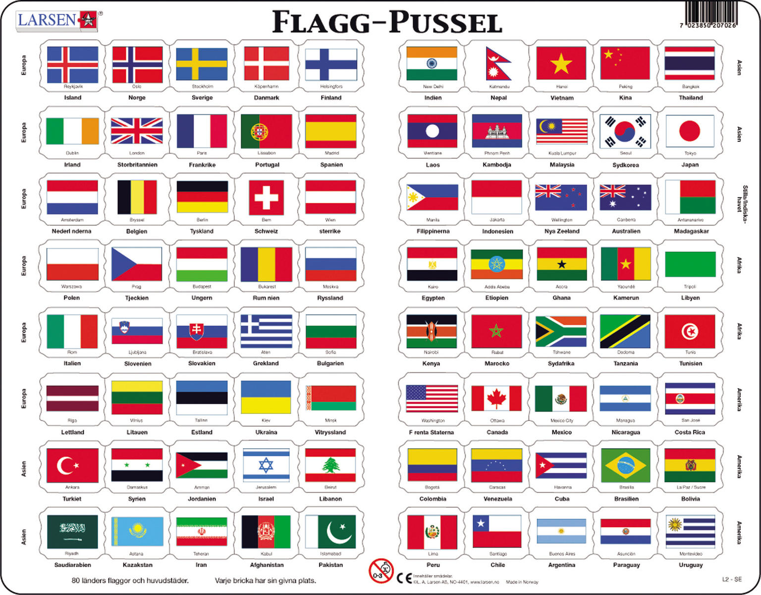 Flaggpussel - Flagg pussel