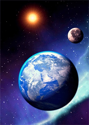 Vykort 3D Earth from space