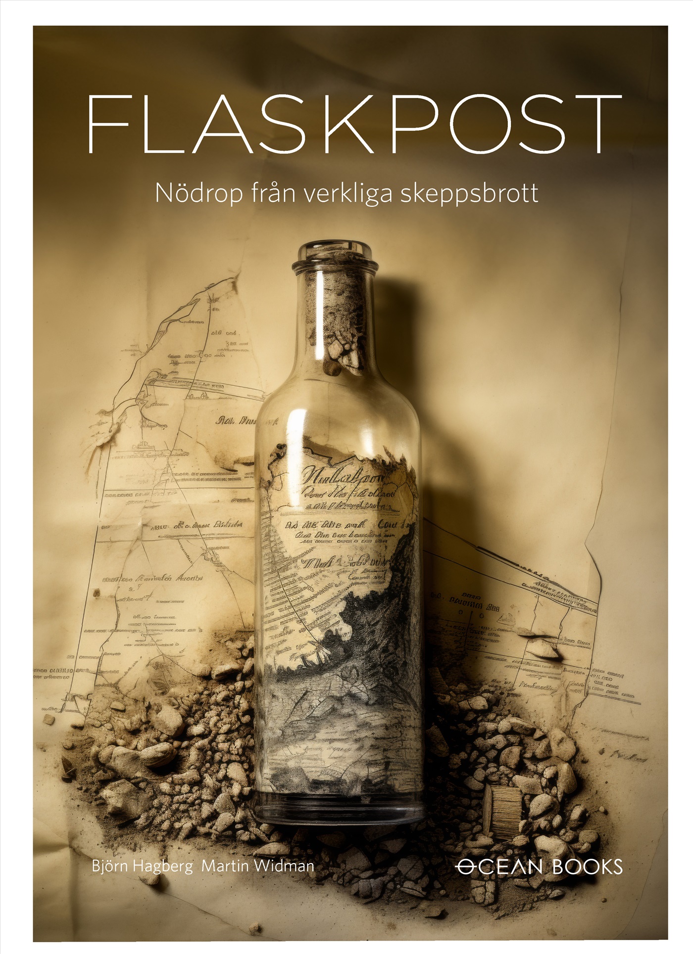 Flaskpost Nödrop från verkliga skeppsbrott