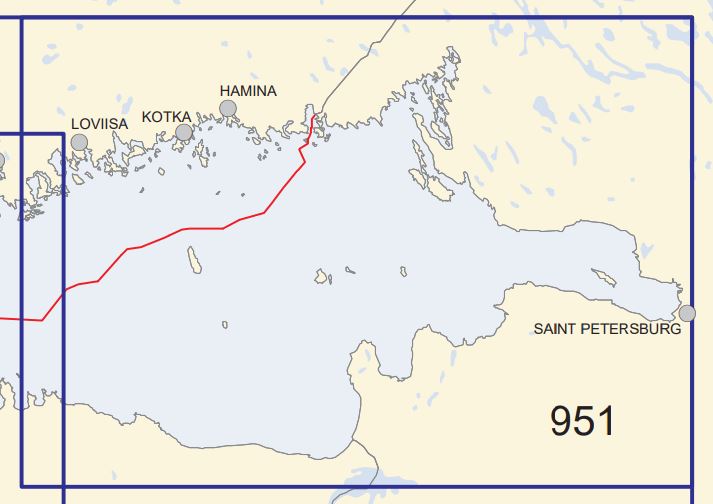 SF 951 sjökort Finland Itäinen Suomenlahti, Östra Finska viken