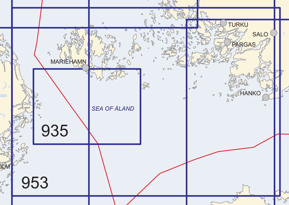 SF 953 Sjökort Finland Saaristomeri, Skärgårdshavet
