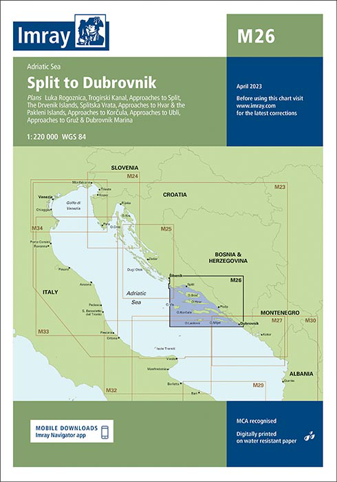 M26 Split to Dubrovnik Chart
