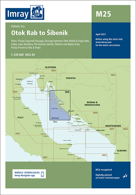 M25 Otok Rab to Sibenik Chart