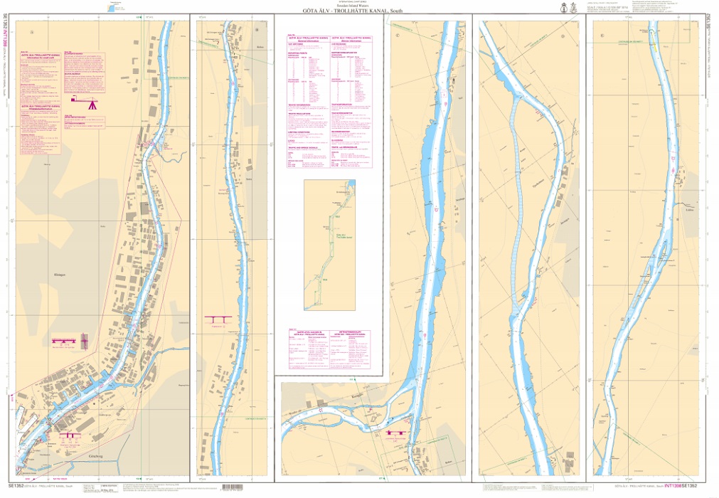 S 1352 Specialkort Göta Älv - Trollhätte Kanal Södra