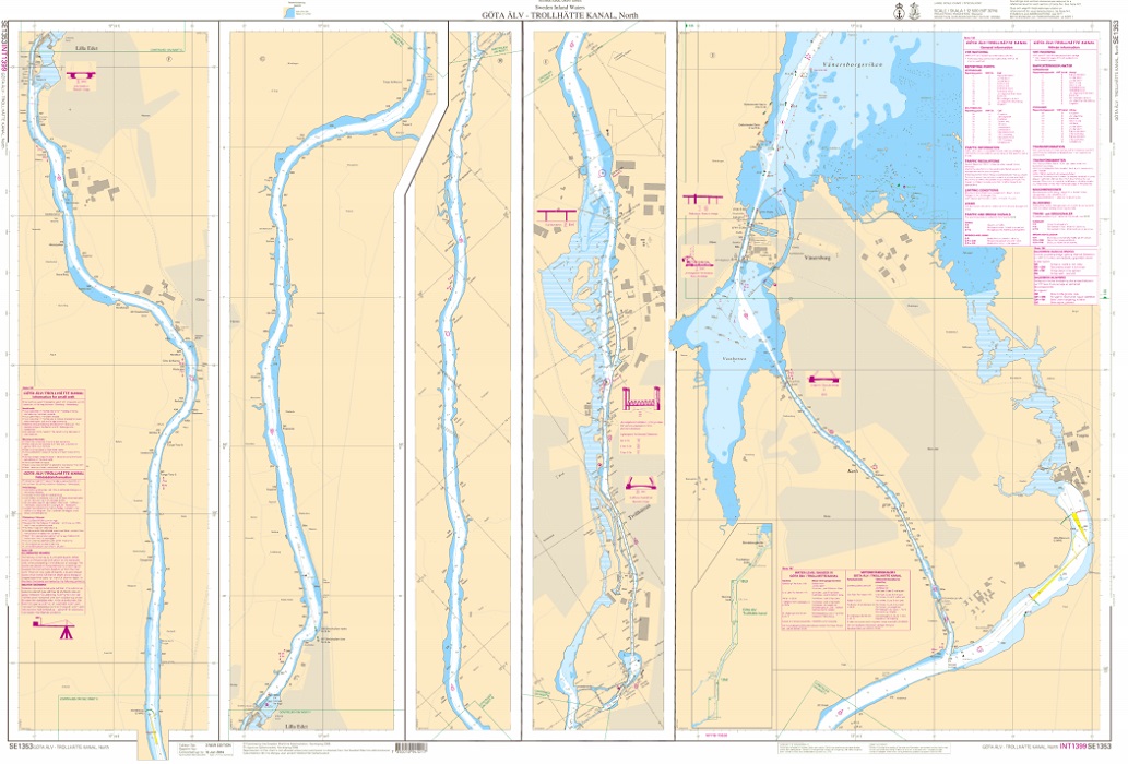 S 1353 Specialkort Göta Älv - Trollhätte Kanal Södra
