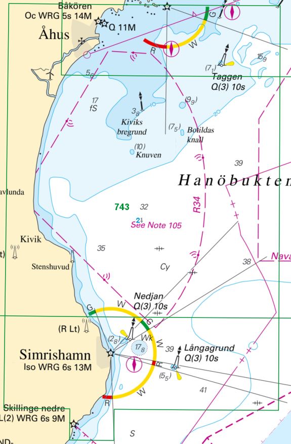 S 743 Skärgårdskort Simrishamn- Åhus