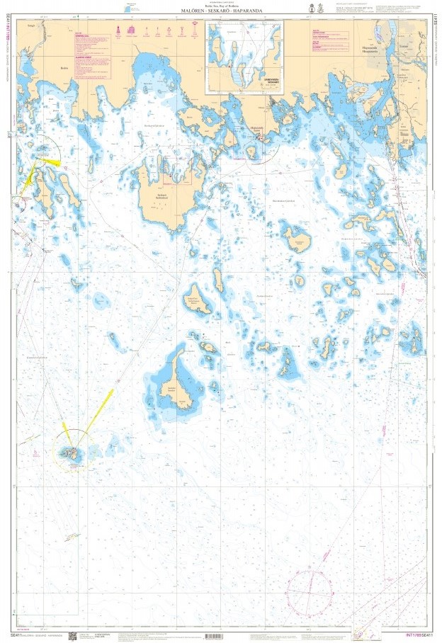 S 411 Skärgårdskort Malören - Seskarö - Haparanda