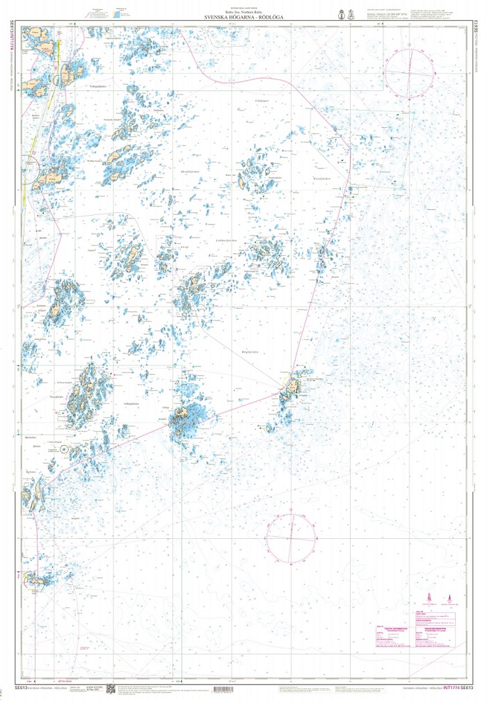 S 613 Skärgårdskort Svenska Högarna - Rödlöga