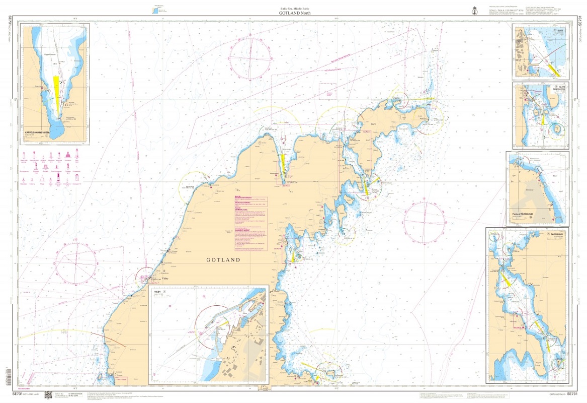 S 731 Skärgårdskort Gotland Norra