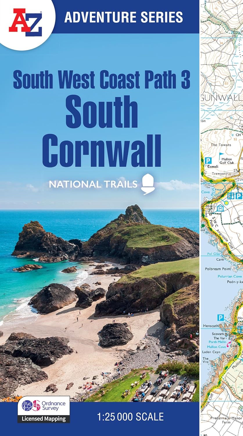 South West Coast Path 3 National Trails atlas: South Cornwall