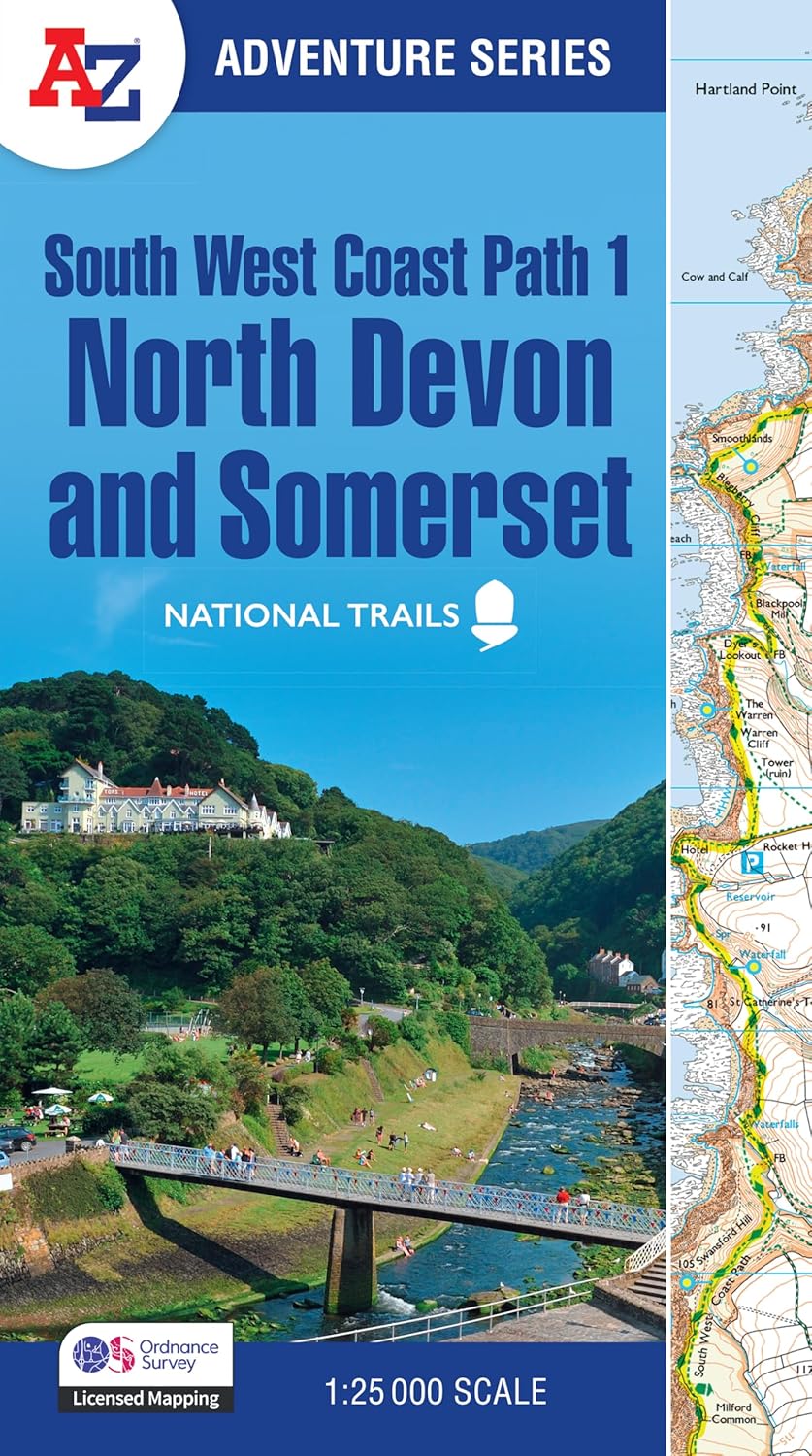 South West Coast Path 1 National Trails atlas: North Devon and Somerset