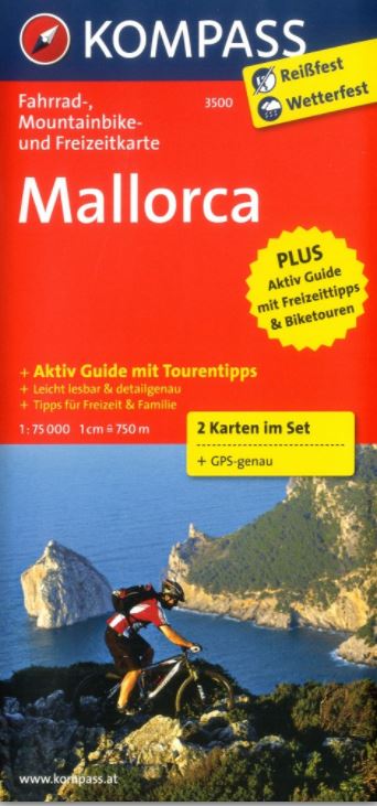 Mallorca Kompass Fahrrad- Mountainbike-Freizeitkarte 3500