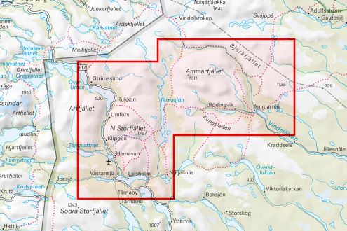 Alternativ bild 1 för Calazo Ammarnäs - Hemavan 1:50.000